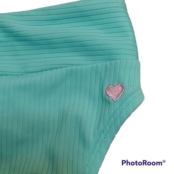 NWT Stoney Clover Mint Green Bikini Bottom Sz XS High Cut Leg High Waisted - Picture 3 of 5